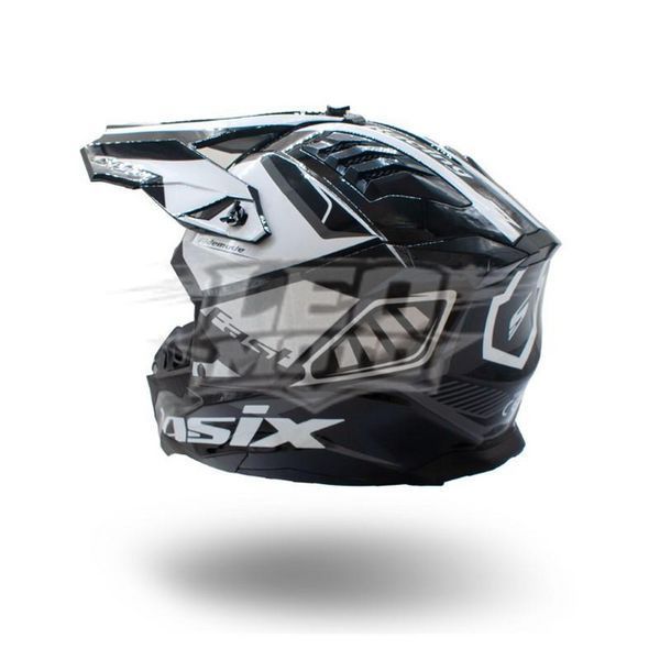 Шолом кросовий ASIX 189 Senior чорно-білий 2763191380 фото